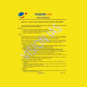 VISION IAS GENERAL STUDIES MAINS MOCK TEST-1391 (2020)