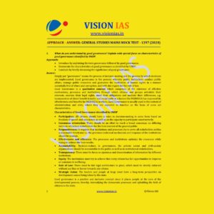 VISION IAS GENERAL STUDIES MAINS MOCK TEST-1397 (2020)