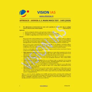 VISION IAS GENERAL STUDIES MAINS MOCK TEST-1405 (2020)