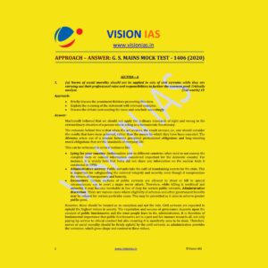 VISION IAS GENERAL STUDIES MAINS MOCK TEST-1406 (2020)