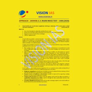 VISION IAS GENERAL STUDIES MAINS MOCK TEST-1408 (2020)