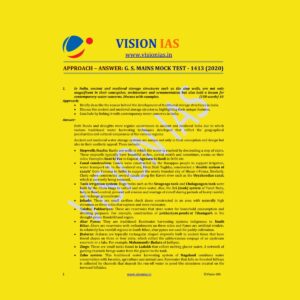 VISION IAS GENERAL STUDIES MAINS MOCK TEST-1413 (2020)