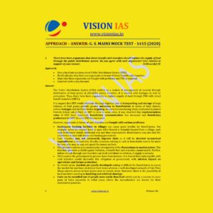 VISION IAS GENERAL STUDIES MAINS MOCK TEST-1415 (2020)