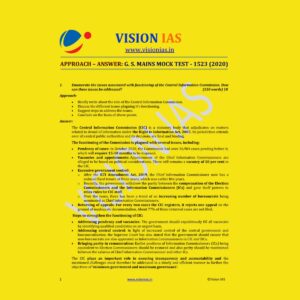 VISION IAS GENERAL STUDIES MAINS MOCK TEST-1523 (2020)