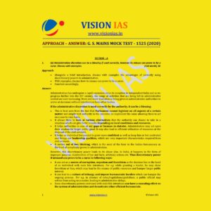 VISION IAS GENERAL STUDIES MAINS MOCK TEST-1525 (2020)
