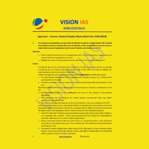 VISION IAS GENERAL STUDIES MAINS MOCK TEST-1229 (2019)