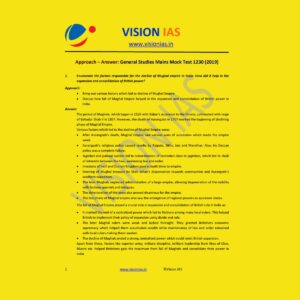 VISION IAS GENERAL STUDIES MAINS MOCK TEST-1230 (2019)