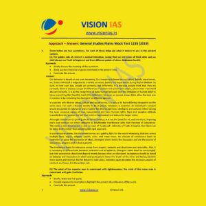 VISION IAS GENERAL STUDIES MAINS MOCK TEST-1235 (2019)