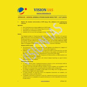 VISION IAS GENERAL STUDIES MAINS MOCK TEST-1247 (2019)