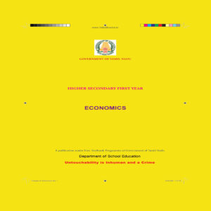 NCERT TAMILNADU BOARD HIGHER SECONDARY FIRST YEAR-  ECONOMICS BLACK & WHITE