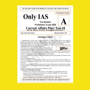 ONLY IAS TEST BOOKLET 2020 CURRENT AFFAIRS PLUS TEST-11
