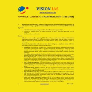 VISION IAS APPROACH -ANSWER G.S MAINS MOCK TEST -1511 (2021) (MODEL PAPERS )(BLACK & WHITE)