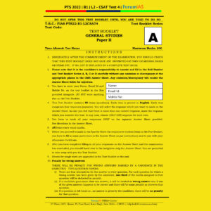 FORUM IAS GENERAL STUDIES 2022- PTS 2022 BATCH-B-1, L-2- CSAT-TEST-04 (BLACK & WHITE)