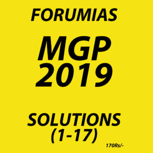 FORUMIAS MAINS GUIDANCE PROGRAM 2019 SOLUTIONS (1 TO 17) BLACK & WHITE