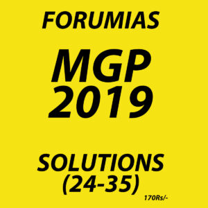 FORUMIAS MAINS GUIDANCE PROGRAM 2019 SOLUTIONS (24 TO 35) BLACK & WHITE
