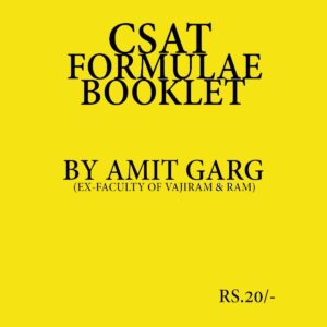 CSAT FORMULAE BOOKLET BY AMIT GARG (BLACK & WHITE)