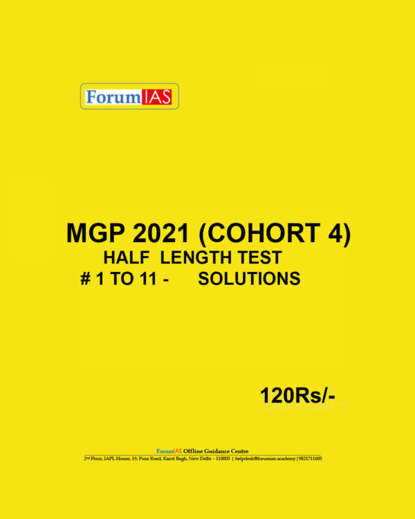 MGP 2021 (COHORT 4) HALF  LENGTH TEST  # 1 TO 11 -SOLUTIONS   (BLACK & WHITE)