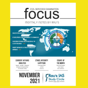 RAU’S IAS FOCUS CURRENT AFFAIRS NOVEMBER  2021 (BLACK & WHITE)