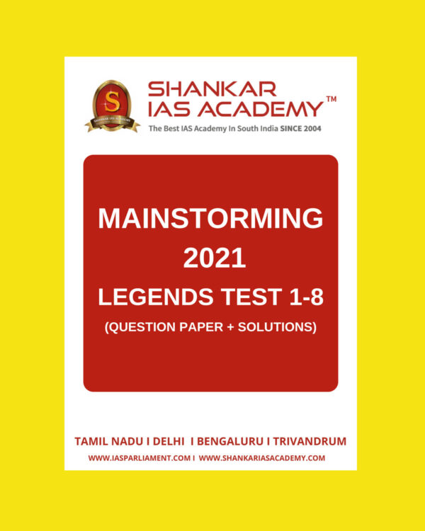 SHANKAR IAS 2021 TEST- 1 TO 8 (QUESTION PAPERS +SOLUTIONS ) (BLACK & WHITE)