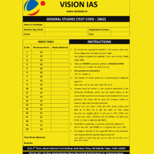 VISION IAS APPROACH-ANSWER- GS MAINS MOCK TEST-1862 (2021)- QUESTION –CUM-ANSWERS (BLACK & WHITE)
