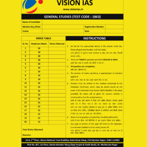 VISION IAS APPROACH-ANSWER- GS MAINS MOCK TEST-1863 (2021)- QUESTION –CUM-ANSWERS (BLACK & WHITE)