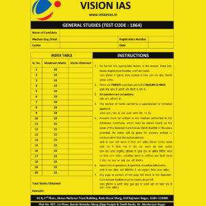VISION IAS APPROACH-ANSWER- GS MAINS MOCK TEST-1864 (2021)- QUESTION –CUM-ANSWERS (BLACK & WHITE)