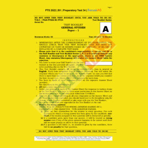 FORUM IAS 2022 PREPARATORY- TEST-34 (PTS-2022-BATCH-1) (BLACK &WHITE)