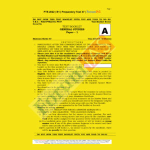 FORUM IAS 2022 PREPARATORY- TEST-37 (PTS-2022-BATCH-1) (BLACK &WHITE)