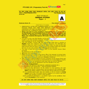 FORUM IAS 2022 PREPARATORY- TEST-44 (PTS-2022-BATCH-1) (BLACK &WHITE)