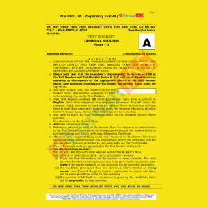 FORUM IAS 2022 PREPARATORY- TEST-48 (PTS-2022-BATCH-1) (BLACK &WHITE)