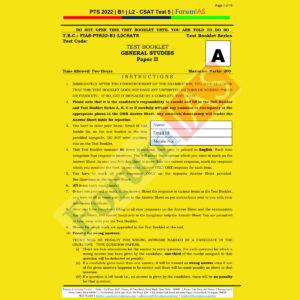 FORUM IAS 2022 PTS 2022 BATCH-B-1, L-2- CSAT-TEST-5 (BLACK & WHITE)