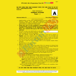 FORUM IAS 2022 PREPARATORY- TEST-50 (PTS-2022-BATCH-1) (BLACK &WHITE)
