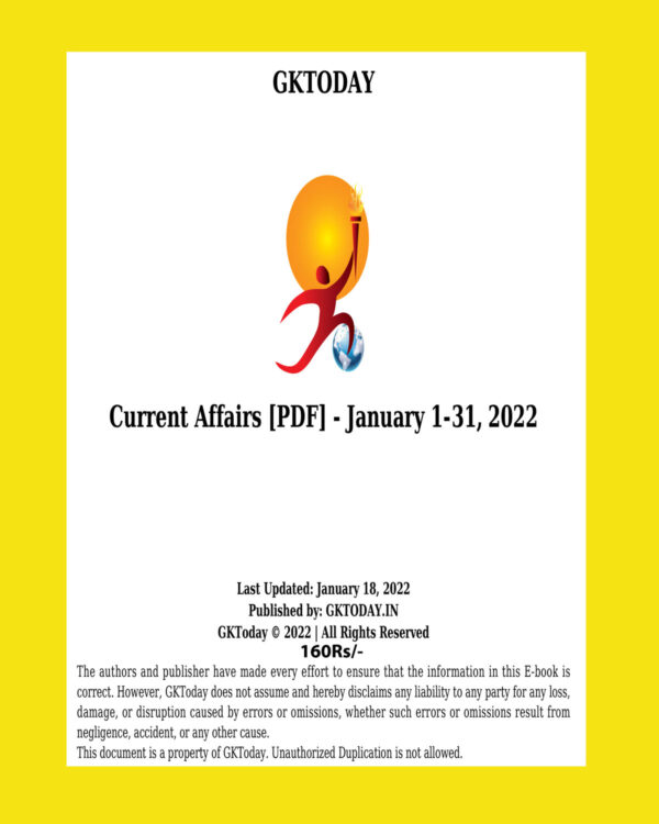 GKTODAY CURRENT AFFAIRS JANUARY TO DECEMBER 2022 (BLACK & WHITE) GROUPED