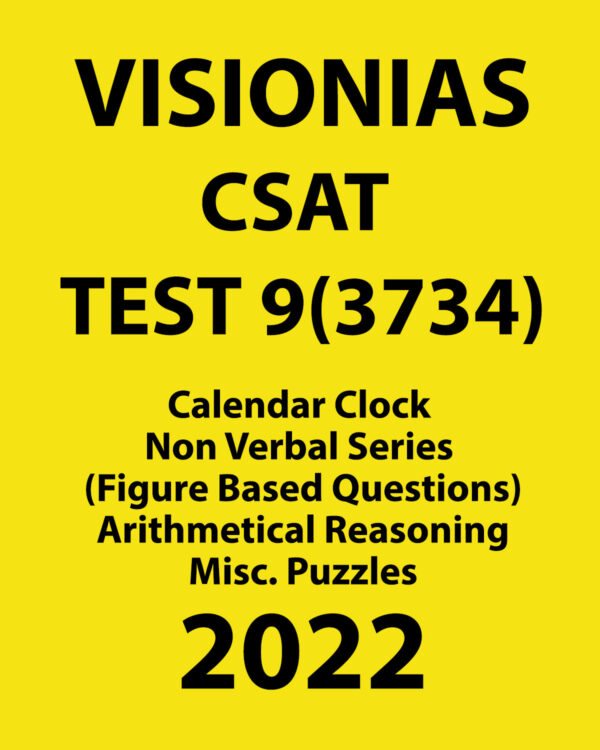VISION IAS 2022 CSAT TEST-9 (TEST CODE-3734) 2022 CALENDAR CLOCK NON VERBAL SERIES (FIGURE  BASED QUESTIONS )ARITHMETICAL REASONING MISC. PUZZLES (BLACK & WHITE)