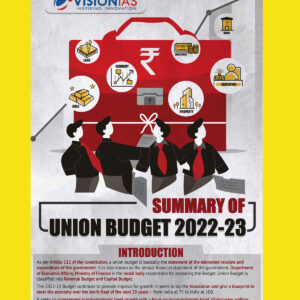 VISION IAS BUDGET & ECONOMIC SURVEY UNION BUDGET-2022-23 SUMMARY (BLACK & WHITE)