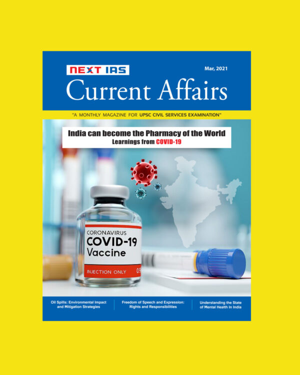 NEXT IAS CURRENT AFFAIRS INDAI CAN BE THE PHARMACY OF THE WORLD MARCH 2021 (BLACK & WHITE)