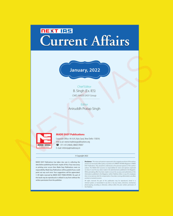 NEXT IAS CURRENT AFFAIRS JANUARY 2022 (BLACK & WHITE)