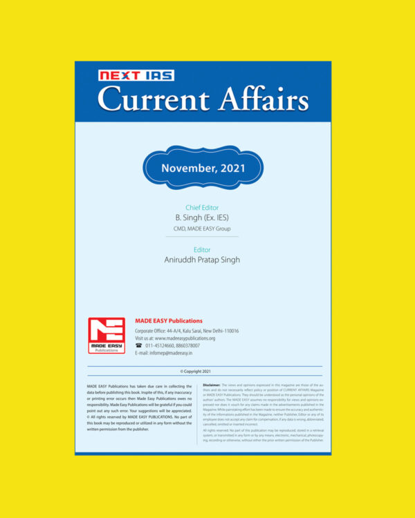 NEXT IAS CURRENT AFFAIRS  NOVEMBER 2021 (BLACK & WHITE)