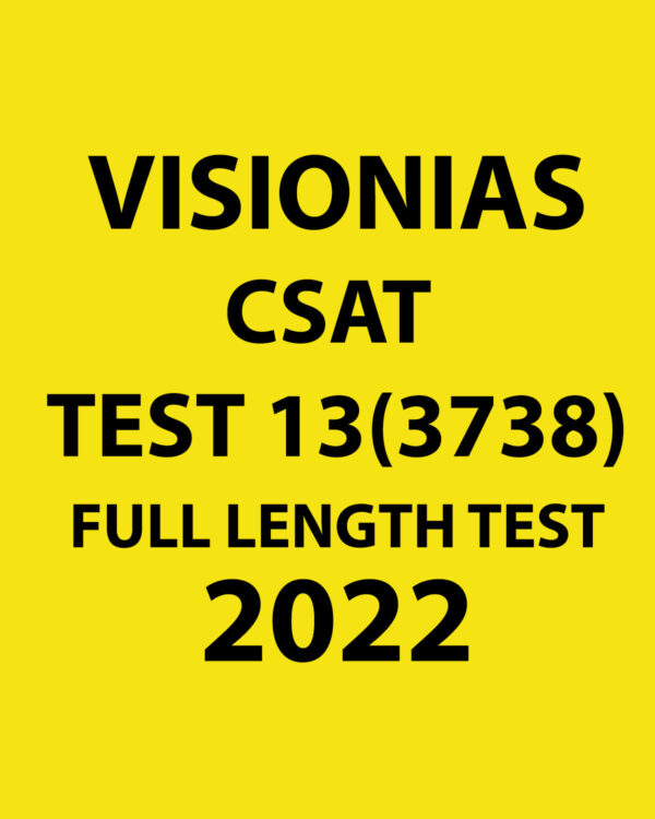 VISION IAS 2022 CSAT TEST-13 (3738) 2022 FULL LENGTH TEST (BLACK & WHITE)
