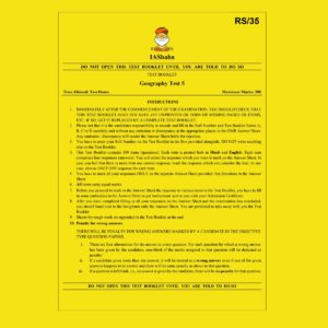 IAS BABA 2022 AIPTS TEST-5 (GEOGRAPHY ) 2022 (BLACK & WHITE)