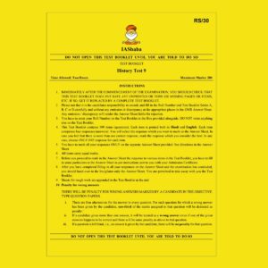 IAS BABA 2022 AIPTS TEST-9 (HISTORY ) 2022 (BLACK & WHITE)