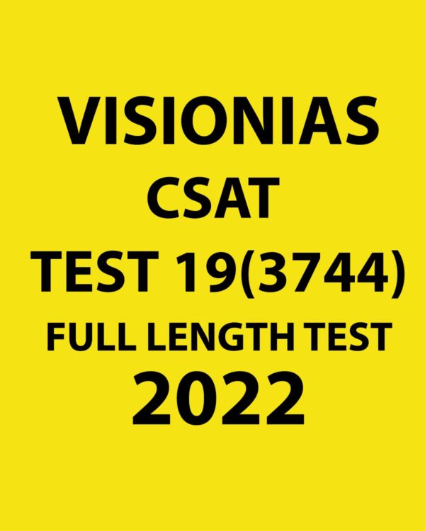 VISION IAS 2022 CSAT TEST-19 (3744) 2022 FULL LENGTH TEST (BLACK & WHITE)