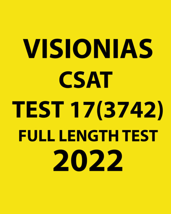 VISION IAS 2022 CSAT TEST-17 (3742) 2022 FULL LENGTH TEST (BLACK & WHITE)
