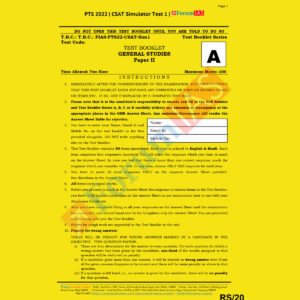 FORUM IAS CSAT 2022 SIMULATOR TEST-1 (BLACK & WHITE)