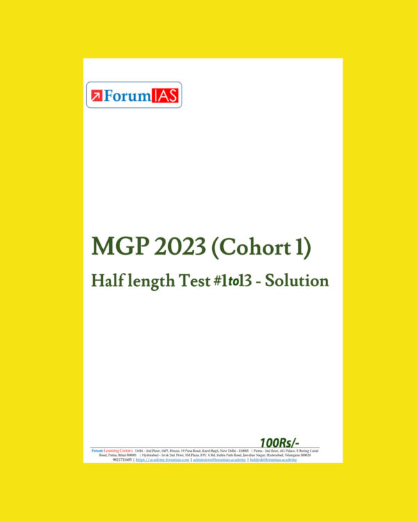 FORUMIAS 2023 MGP COHORT 1 MODEL ANSWERS TEST 1 TO 13 WITH SOLUTION (HALF LENGTH) (BLACK & WHITE)