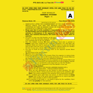 FORUMIAS PTS 2023 BATCH 1 TEST-10 (BATCH 1 LEVEL 1) (BLACK  & WHITE)