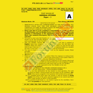 FORUMIAS PTS 2023 BATCH 1 TEST-11 (BATCH 1 LEVEL 1) (BLACK  & WHITE)