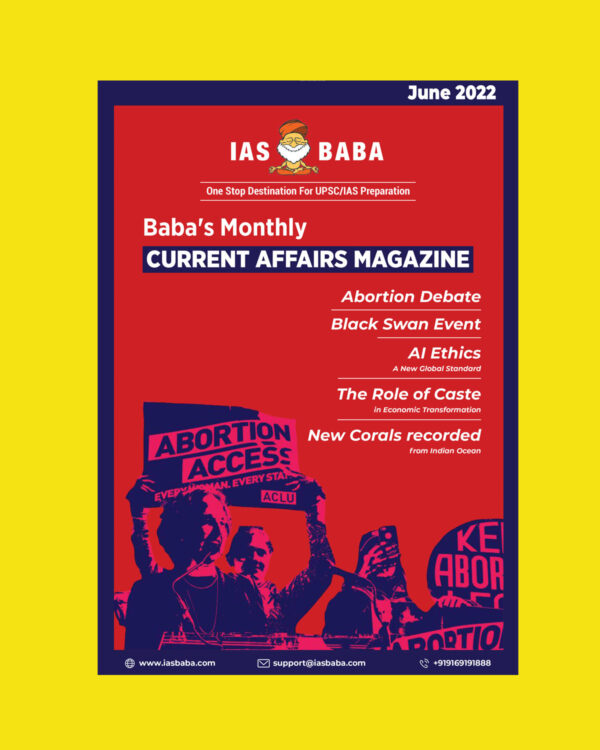 IAS BABA MONTHLY CURRENT AFFAIRS MAGAZINE JUNE 2022 (BLACK & WHITE)
