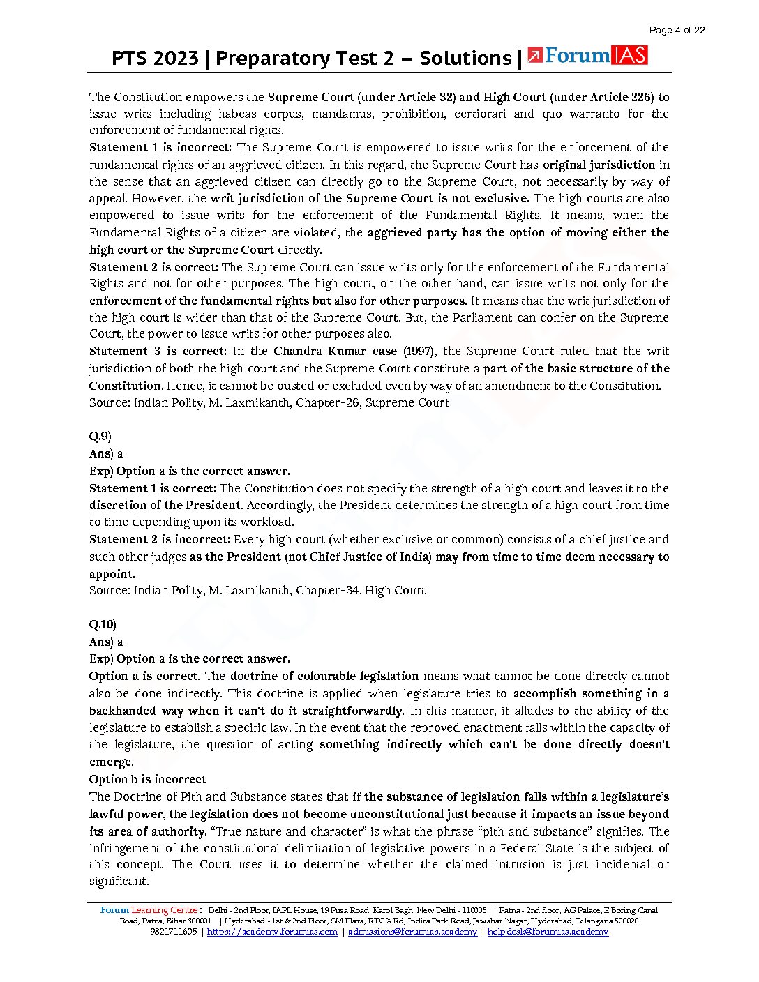 FORUMIAS 2023 BATCH 1 PT PREPARATORY TEST 2 BLACK WHITE Imagerunners