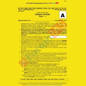 FORUMIAS 2023 BATCH-1 PT PREPARATORY TEST-11 (BLACK & WHITE)